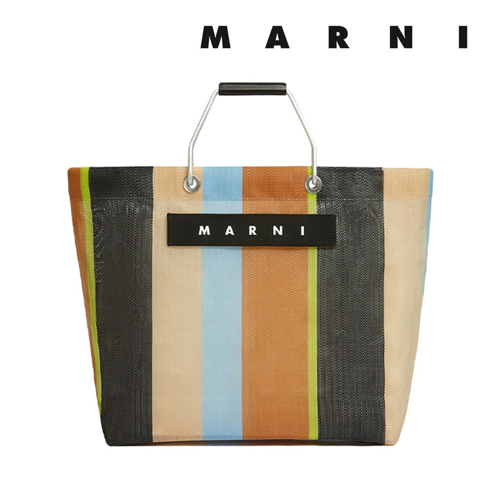 MARNI - マルニ ストライプバッグ ロイヤル トート タグ付き