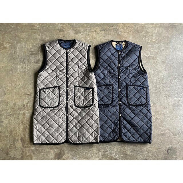 ラベンハム 《MORE SERVICE PRICE 30割》【LAVENHAM】ラベンハム 『LONGLINE CREW NECK GILET WOMENS』No Collar Quilting Long Vest style No. LV6187