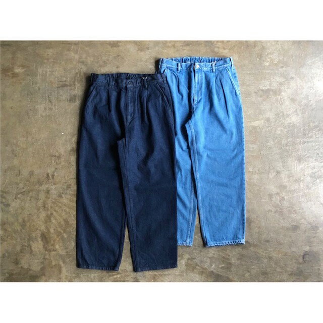 《SERVICE PRICE 30割》【LAMOND】ラモンド 1Pleats Denim Trouser Pants style No.LM-P-107