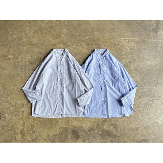 【STILL BY HAND】スティル バイ ハンド Cotton Stripe Band Collar Shirt style No.SH10262