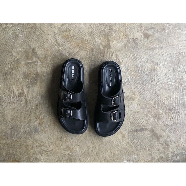 楽天AUTHENTIC Life Store【MOHI】 モヒ Smooth Leather Double Buckle Flat Sandals style No.GU1-1902432-SE