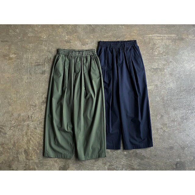 楽天AUTHENTIC Life Store【nicholson&nicholson】 ニコルソンアンドニコルソン 『HAKAMA-GABA』Cotton Nylon 2Pleats Wide Easy Pants style No.HAKAMA-GABA