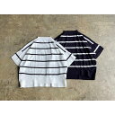 【nicholson&nicholson】 ニコルソンアンドニコルソン 『ISLAND-ST』Whole Garment Cotton S/S Knit Pullover Border style No.ISLAND-ST 2024SS