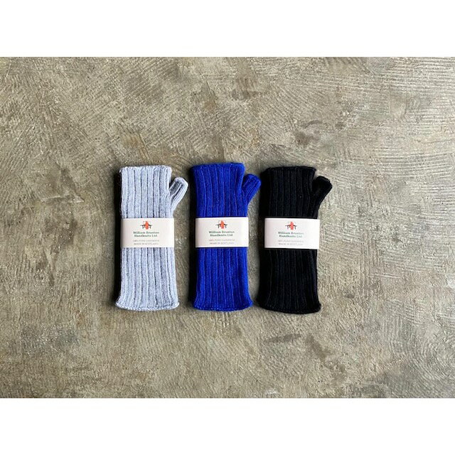 【William Brunton】 ウィリアム ブラントン 3Ply Cashmere Rib Wristwarmers (Short) style No.217