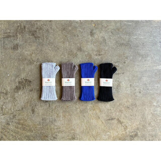 【William Brunton】 ウィリアム ブラントン 3Ply Cashmere Rib Wristwarmers (Short) style No.217