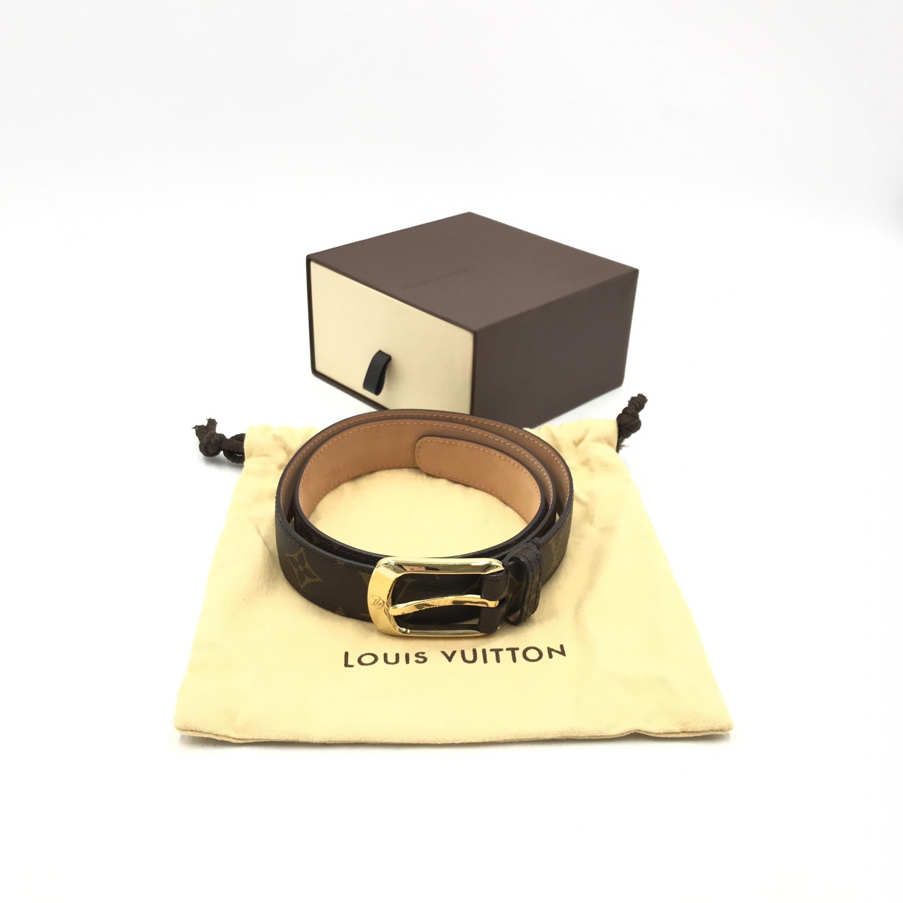 ルイ・ヴィトン ベルト LOUIS VUITTON サンチュール エリプス モノグラム（ゴールドバックル） M6919 80/32 CT1160【中古】