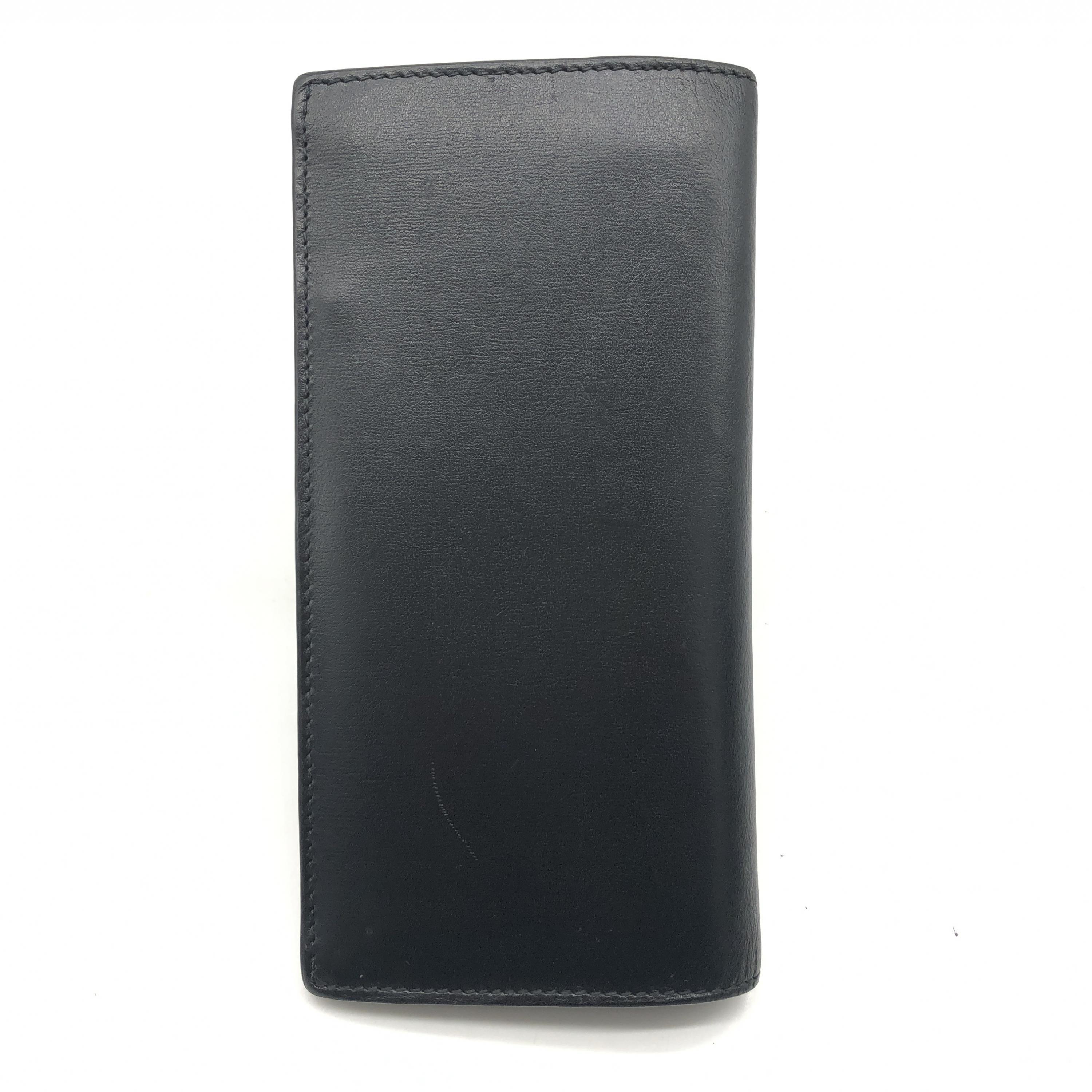 グッチ Gucci GG マーモント ロングウォレット 長財布 ブラックレザー【中古】