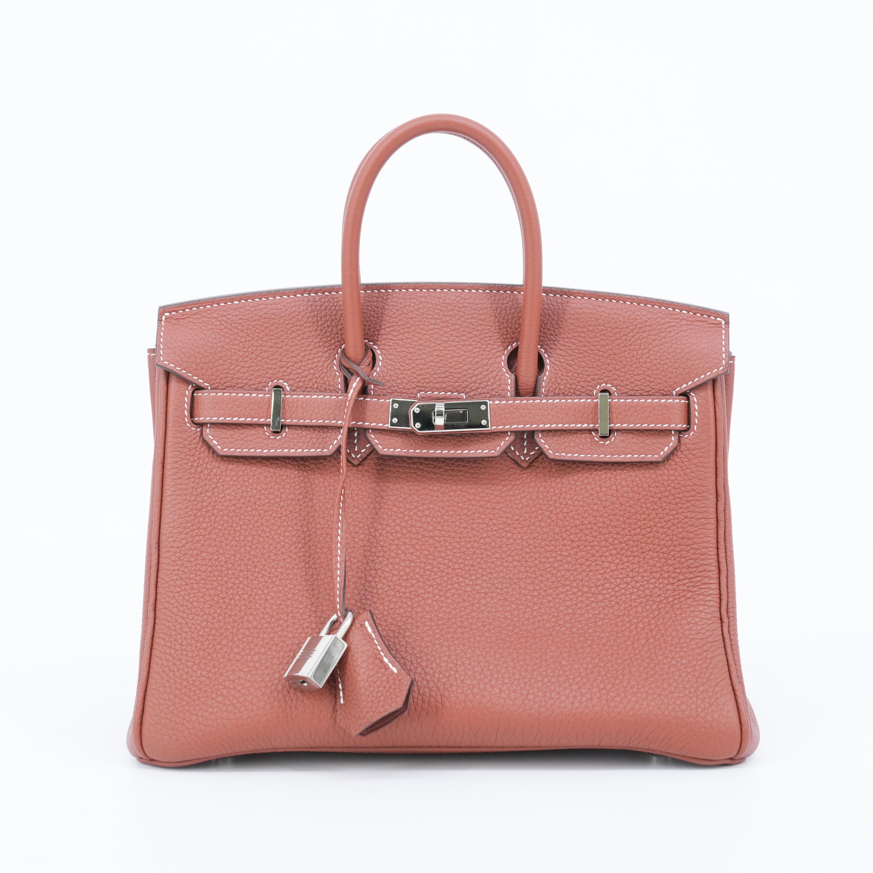 【中古】 極美品 HERMES エルメス バーキン 25 トゴ シエンヌ シルバー金具 ハンドバッグ D刻印 バーキン25 レディース 本革 バーキンバッグ Birkin 25cm バック ブランドのサムネイル
