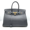 【中古】 HERMES エルメス バーキン 35 ハンドバッグ トゴ □F刻印 ゴールド金具 ユニセックス ブラック 黒 極美品 バーキン35