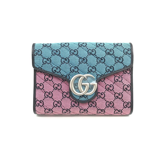 グッチ Gucci GGマーモント GGキャンバス チェーンウォレット 財布 【中古】 グッチ Gucci GGマーモント GGキャンバス チェーンウォレット 財布 【中古】