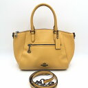 コーチ Coach2Way ハンドバッグ レザー イエロー【中古】
