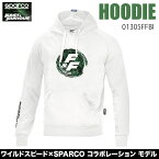 スパルコ × ワイルドスピード HOODIE ホワイト パーカー 長袖【店頭受取対応商品】