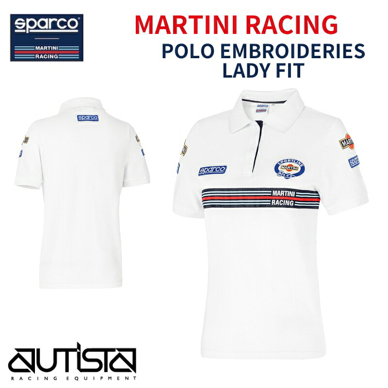 Sparco MARTINI RACING POLO EMBROIDERIES LADY FIT スパルコ マルティニ レーシング ポロシャツ エン..