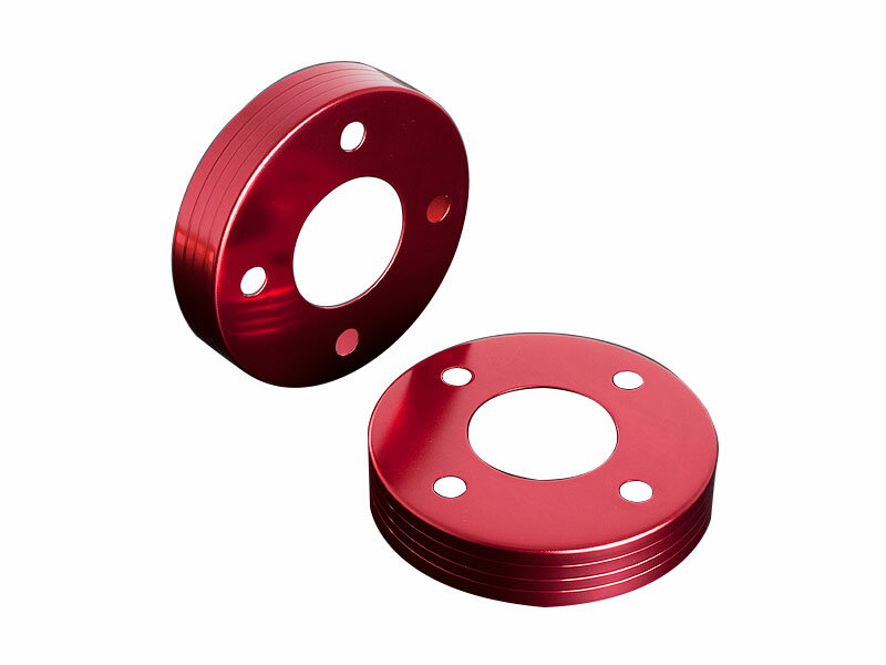 G'BASE スリットライン ハブカバー フロント 2枚/set レッド アルトワークス / アルトターボRS HA36S