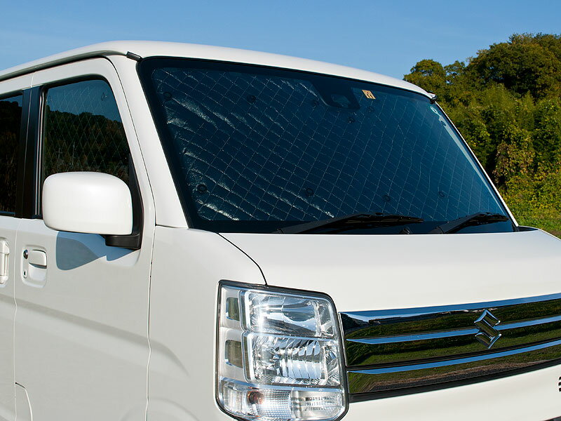 G'BASE アルミブラックサンシェード デュアルセンサーブレーキサポート有り エブリイワゴン DA17W 2015..