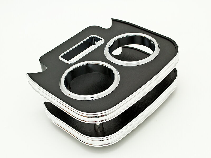 ISB フロント センターカップホルダー ブラック レザー ハイエース 200系 標準＆ワイド（共通）1型～6型