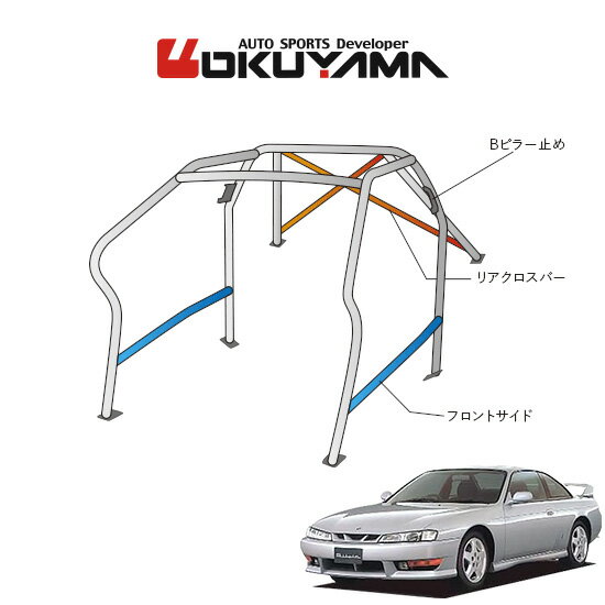 OKUYAMA オクヤマ DASH ロールバー スチール製 シルビア S14 10P/No.20/2名 ダッシュボード逃げタイプ ※個人宅への配送不可 送料注意