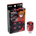 協永産業 エヴァンゲリオンライセンスグッズ NERV 自動車用エアバルブキャップ Ver.2 レッド