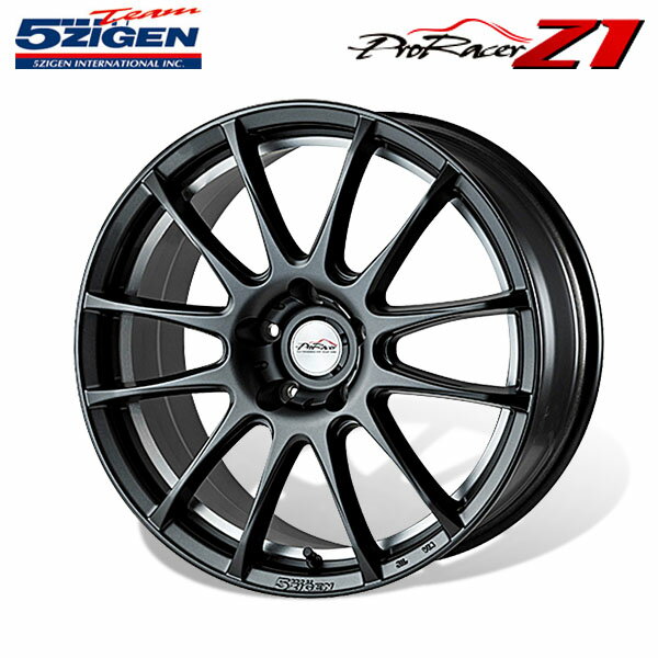 5ZIGEN ホイール PRORACER Z1 プロレーサーゼットワン マットガンメタ 17×8.0J 5H PCD114.3 +35