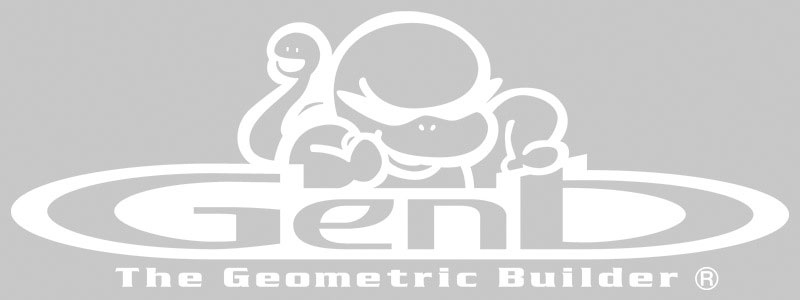 Genb 玄武 『Genb×玄ガメ&ハブ太』ステッカー ［230ミリ White］ 北海道・沖縄・離島は要確認