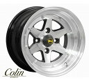 COLIN PROJECT 旧車ホイール ロンシャン XR4 ブラックポリッシュ 15×9.0J 4H PCD114.3 -27 4本購入で送料無料