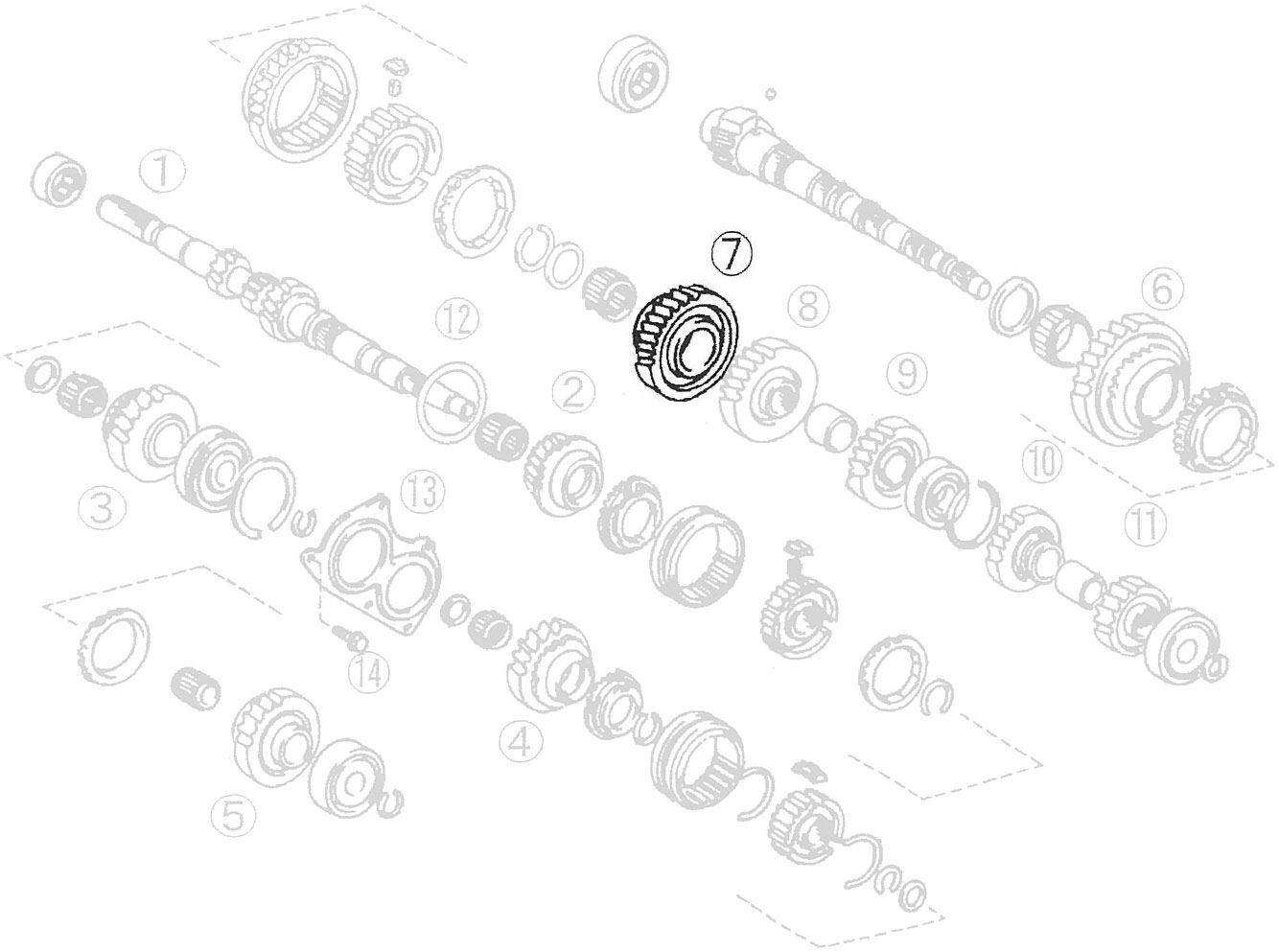 KAAZ カーツ LSD 補修パーツ ギヤCP 2ND-DN 78012-155