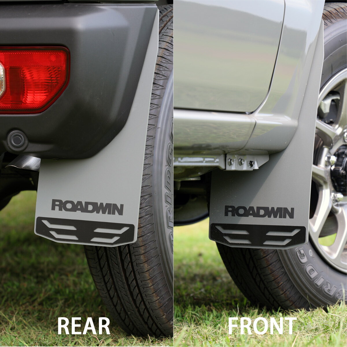 APIO アピオ マッドフラップ・JB64純正バンパー用 グレー ジムニー JB64W (1台分セット)