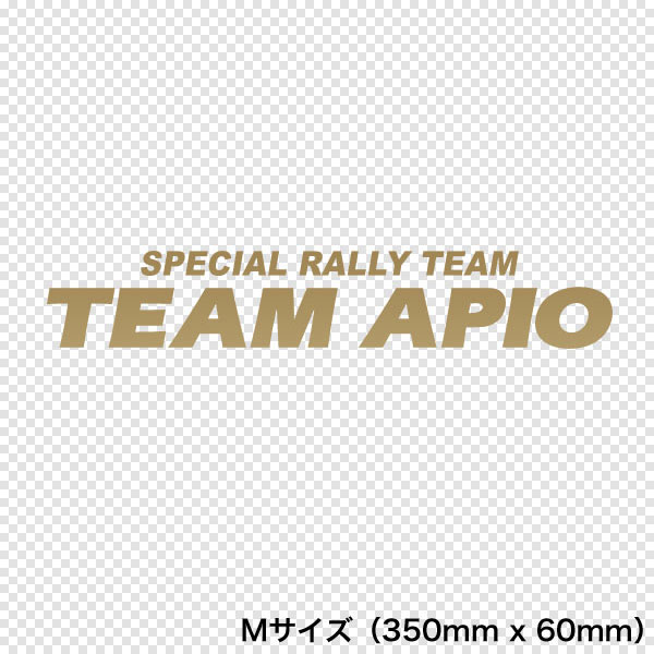 APIO アピオ TEAM APIO カッティングステッカー（Mサイズ） ゴールド