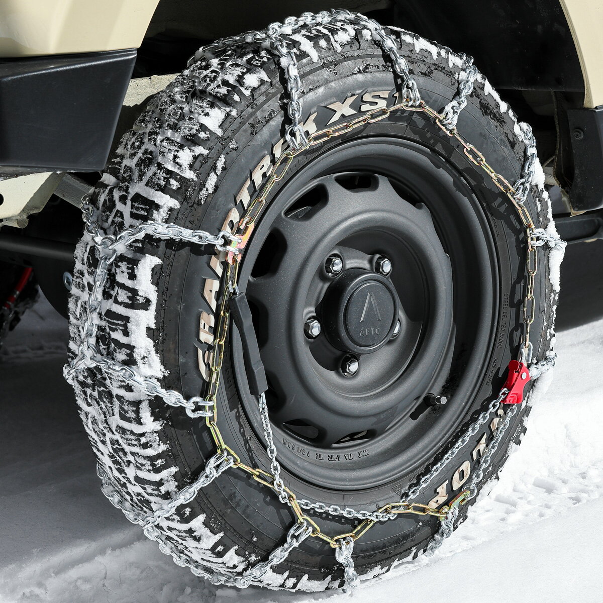 APIO アピオ TSワンタッチタイヤチェーン Mサイズ 185/85R16 / 195R16 / 195/80R15（ジムニーシエラJB74純正サイズ） / 215/70R16（夏タイヤ）