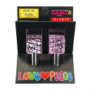 【即納】GANG STAR LOVE&PEACEドアノブ「パープル」ロングタイプ ドアロックノブ ドアロックピン