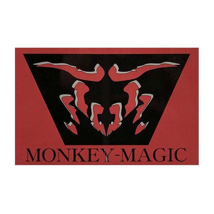 【訳アリ】URAS MONKEY-MAGIC ステッカー レッド/ブラック 167×109(mm)