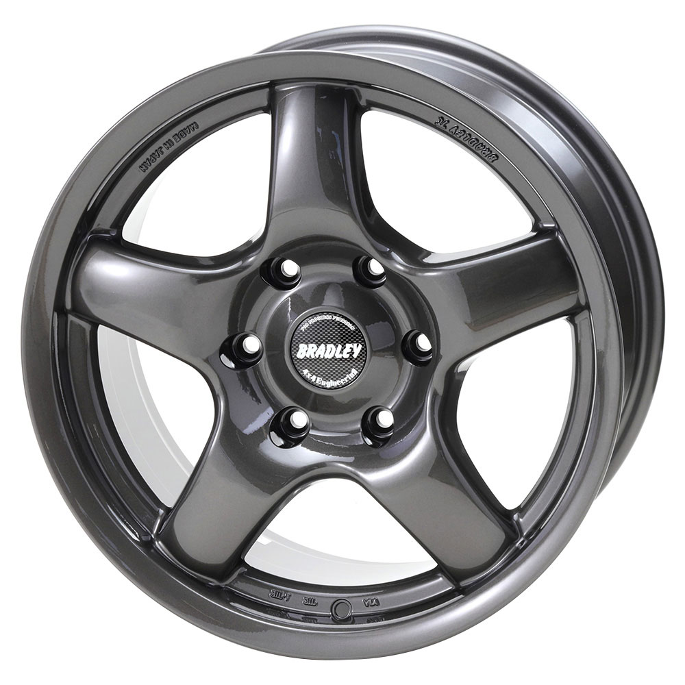 4x4エンジニアリング ホイール ブラッドレーπ 17×8.0J 6H 139.7 inset+35 ガンメタリック 5本セット 沖縄・離島は着払い