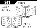 ACRE アクレ ブレーキパッド フォーミュラ800C フロント用 ハイラックススポーツピックアップ RZN167 H9.9〜H16.7 4WD 2.0L