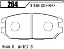 ACRE アクレ ブレーキパッド リアルレーシング リア用 ディグニティ S43A H11.12〜H13.5 FF 4.5L