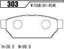 [ACRE] アクレ ブレーキパッド ダストレスリアル リア用 ランサー CK8A CM8A 95/9〜99/6 2000cc ※代引不可 ※北海道・沖縄・離島は送料2160円