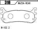 ACRE アクレ ブレーキパッド PC2600 リア用 ロードスター NB6C H5.9〜H17.8 FR NR-A以外 1.6L フロント:φ255 リア:φ250