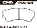 ACRE アクレ ブレーキパッド ZZC フロント用 ルキノ・ハッチ FNN15 H7.1〜H11.8 4WD 1.5L