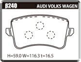 ACRE アクレ ブレーキパッド ZZC リア用 アウディ A5カブリオレ (B8) 8FCALF H21.8〜H29.4 4WD 3.2L