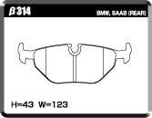 ACRE アクレ ブレーキパッド ZZC リア用 BMW Z3クーペ (E36/8) 3.0i CN30 H12.8〜H15.1 FR