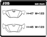 ACRE アクレ ブレーキパッド ダストレスリアル リア用 BMW Z4 (E85) ロードスター 2.5i BU25 H18.4〜H21.5 FR