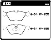 ACRE アクレ ブレーキパッド ZZC フロント用 BMW 3シリーズ (E92) 320i クーペ WA20 KD20 KD20G H19.5〜H23.12 FR 2.0L