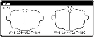 ACRE アクレ ブレーキパッド PC3200 前後セット BMW M6 (F06) 6C44M H25.1〜R1.7 FR 4.4L フロント6pot