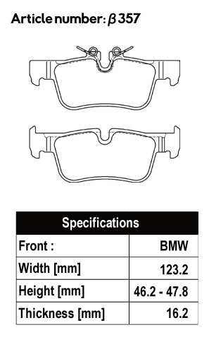 ACRE アクレ ブレーキパッド ZZC 前後セット BMW 2シリーズ (F45) 218i アクティブツアラー 2A15 H26.10〜H30.6 FF 1.5L フロントφ307