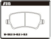 ACRE アクレ ブレーキパッド ユーロストリート リア用 S60 T5/D4/T6 FB420 FB6304T FD4204T H23.3〜R1.9 2.0/3.0L