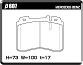 ACRE アクレ ブレーキパッド レーシングプロ フロント用 SLクラス (R129) SL600 129076 H6.11〜H10.7 FR 6.0L