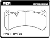 ACRE アクレ ブレーキパッド レーシングプロ フロント用 CLKクラス (C209) CLK63 AMG カブリオレ 209477 H18.9〜H21.7 FR 6.3L フロント6pot