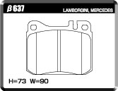 ACRE アクレ ブレーキパッド ZZC フロント用 Sクラス (W126) 420SEL 126035 H1.10〜H3.8 FR 4.2L