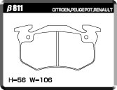 [ACRE] アクレ ブレーキパッド ダストレスリアル リア用 プジョー 306 ワゴン 2.0 ブレーク N5BR 97.12〜02.6 ※代引不可 ※北海道・沖縄・離島は送料2160円