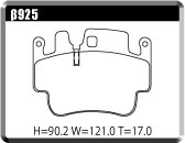 ACRE アクレ ブレーキパッド レーシングプロ リア用 911 (996) ターボ/GT2 99664 996S64 H12.3〜H17.8 3.6L