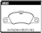 ACRE アクレ ブレーキパッド ユーロストリート フロント用 911 (997) カレラ/カレラ4/タルガ4 997MA102 H20.7〜H25.1 3.6L